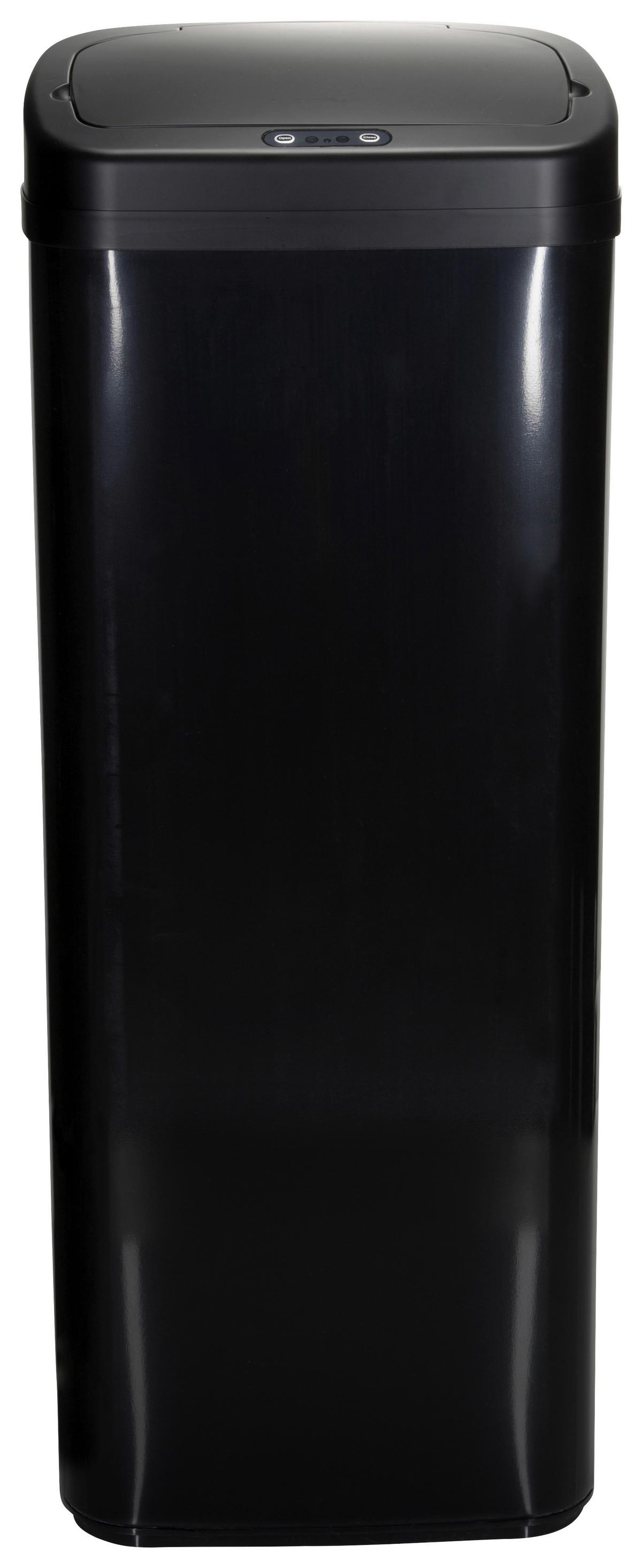 Abfallsammler Clean V Schwarz - Schwarz Hochglanz/Schwarz, MODERN, Kunststoff/Metall (32/84/24cm) - MID.YOU