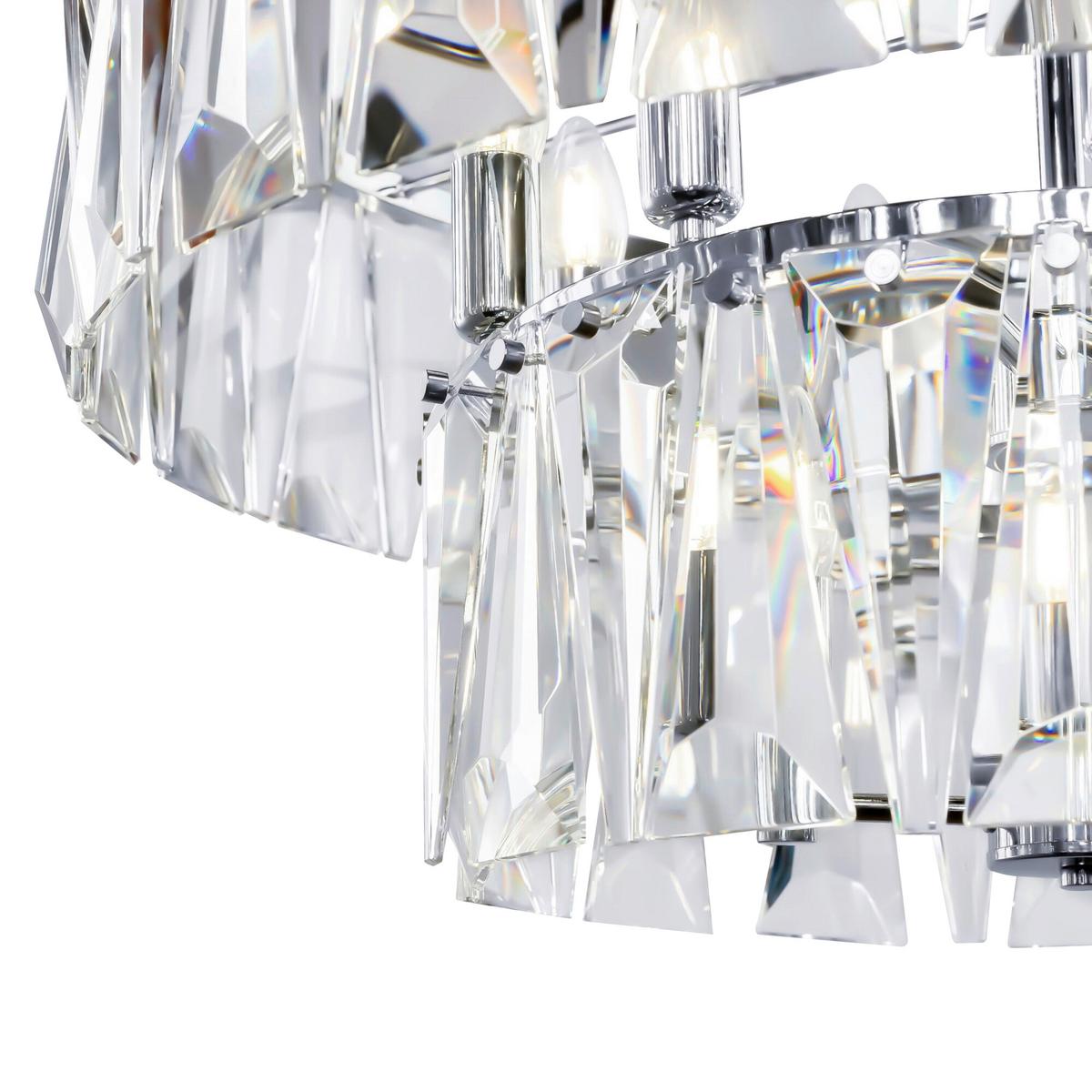 Pendelleuchte Puntes - Chromfarben, Basics, Glas/Metall (68/37/68cm) - MAYTONI