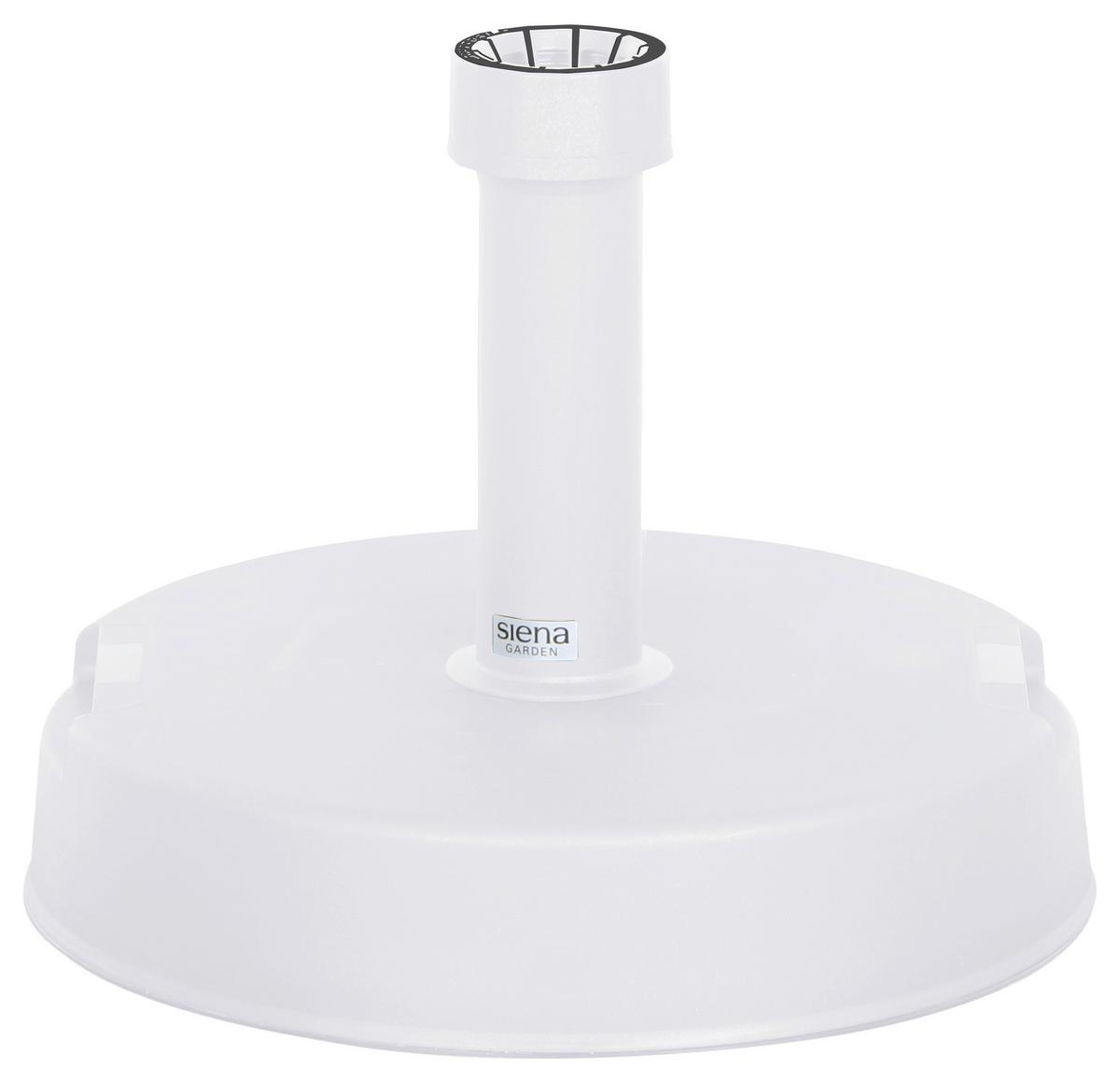 Sonnenschirmständer Beton/ Kunststoff Für Dm 2,1 - 5,4 Cm - Weiß, KONVENTIONELL, Kunststoff/Stein (40/11/40cm) - Siena Garden