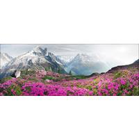 Keilrahmenbild Mountain Landscape Ii - Pink/Weiß, Basics, Holzwerkstoff/Papier (77/28/2,3cm)