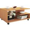 Couchtisch Mit Stauraum Auf Rollen Stango Buche Dekor - Buchefarben, Basics, Holzwerkstoff (50/80/40cm) - MID.YOU