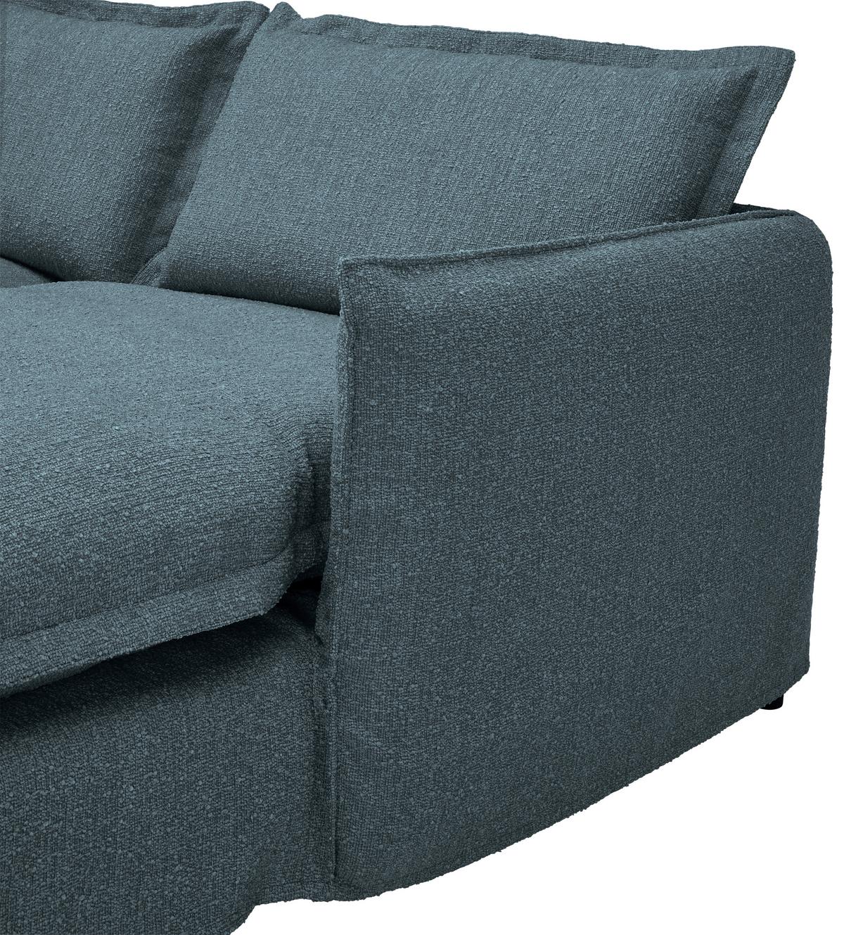 Ecksofa Toscana - Blau/Schwarz, Trend, Textil (295/165cm) - Livetastic