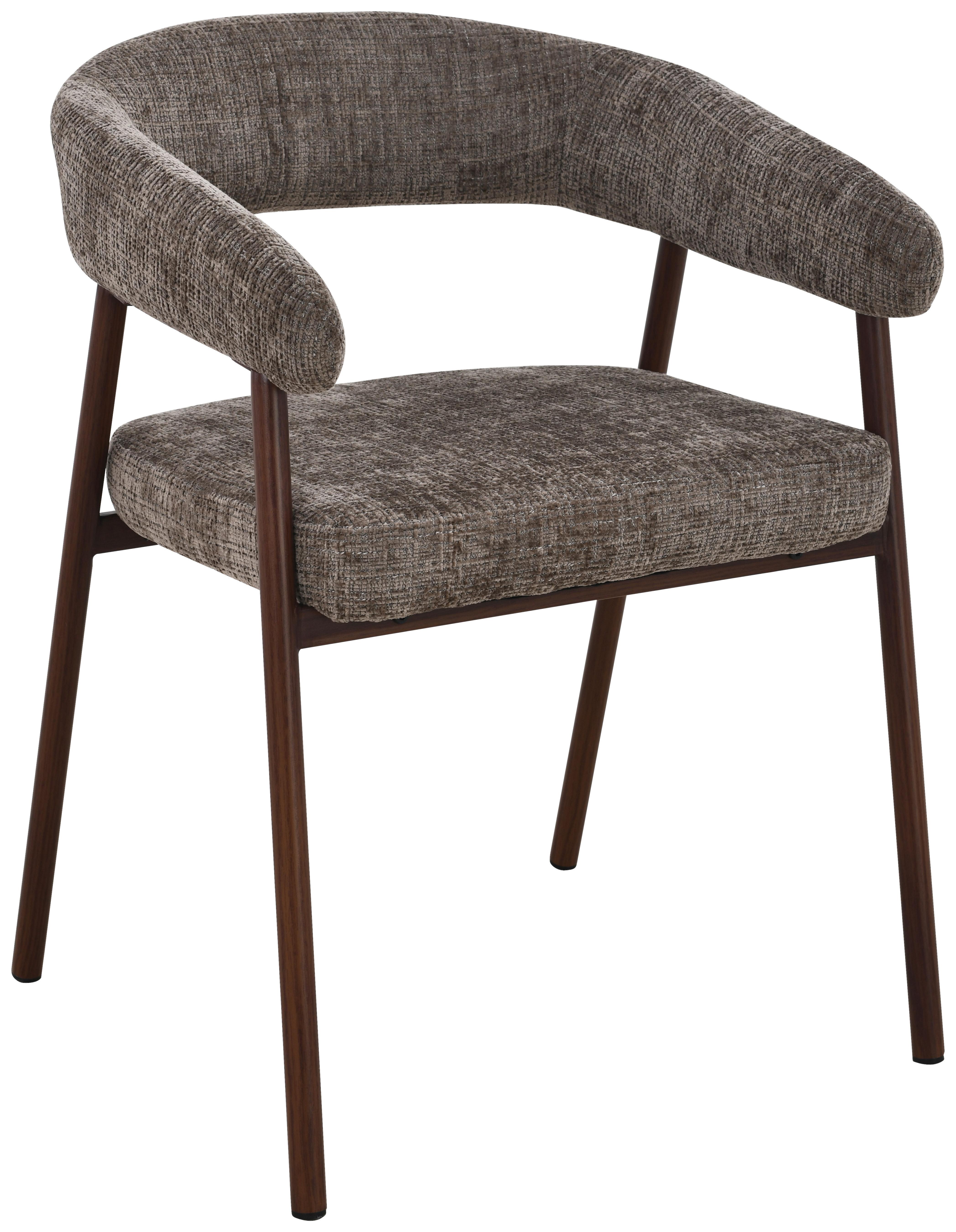Armlehnstuhl Flora Braun/Walnussfarben B: 56 cm - Walnussfarben/Braun, MODERN, Holz/Textil (56/77/58cm) - Livetastic