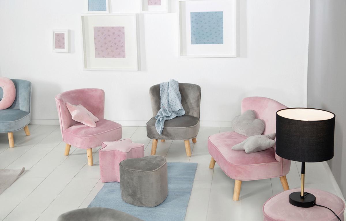 Kindersessel 450110ma Kindersofa - Rosa, Basics, Textil (70/50/48cm) - Roba