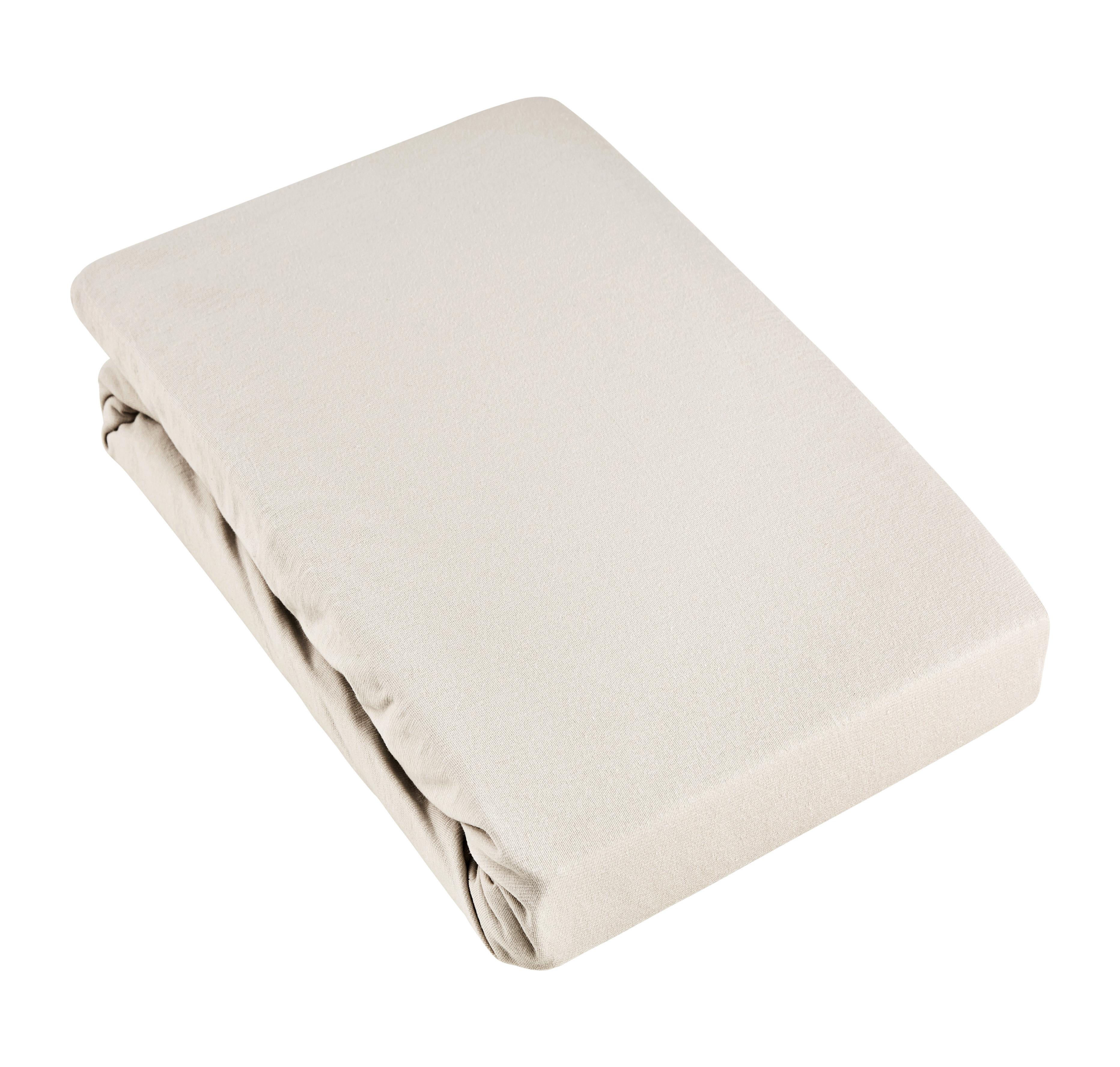 Napínacia plachta Basic, 140-160/200/28cm - béžová, Modern, textil (140/200cm) - Modern Living