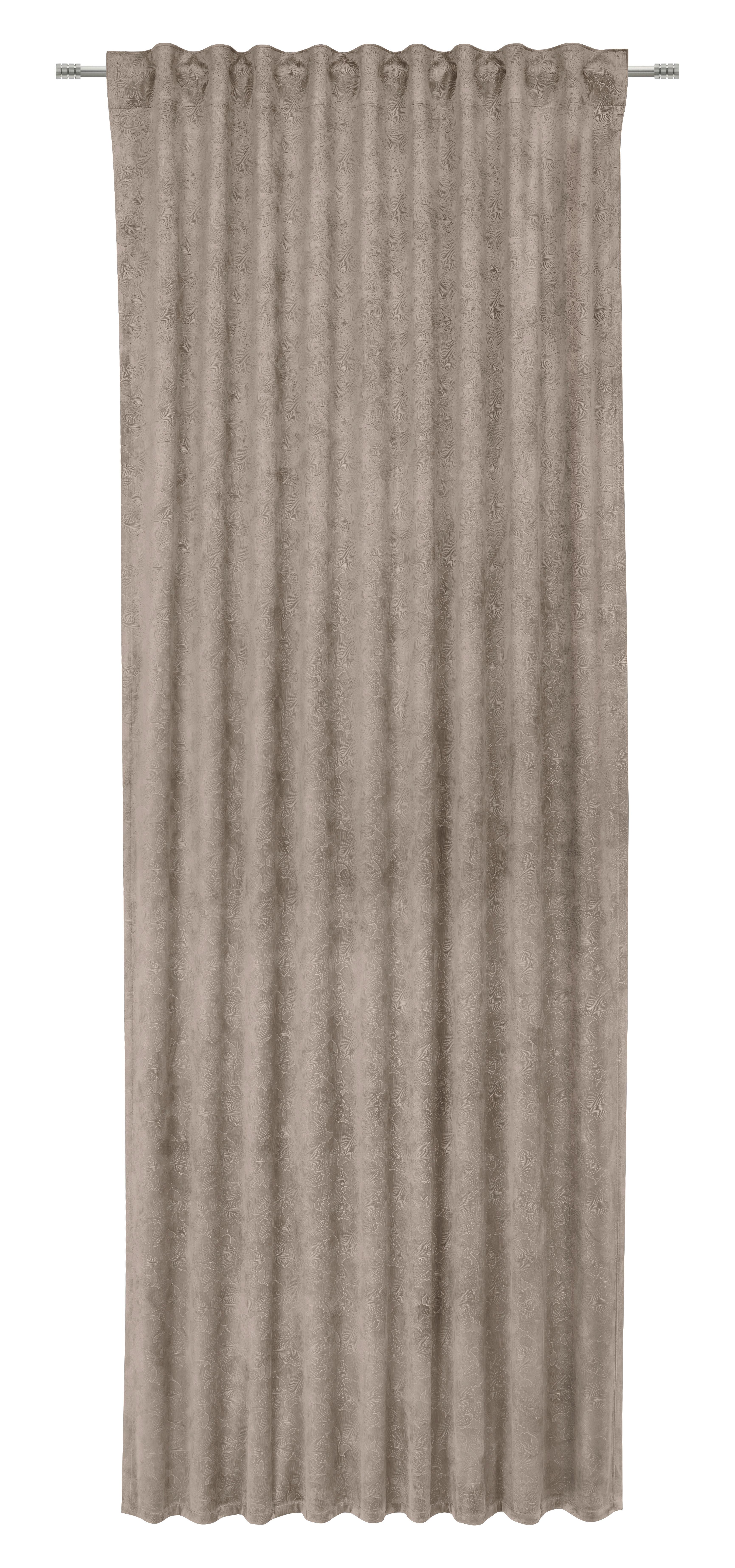 Fertigvorhang Bernadette - Taupe, ROMANTIK / LANDHAUS, Textil (135/245cm) - James Wood