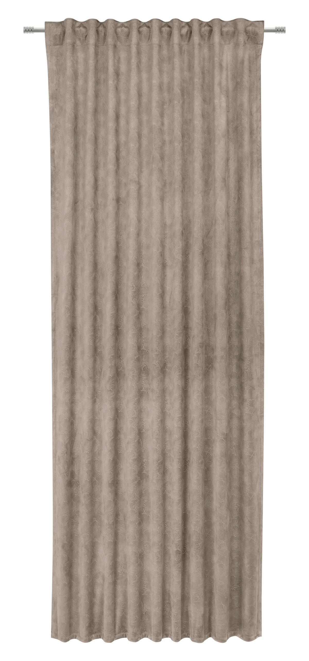 Fertigvorhang Bernadette - Taupe, ROMANTIK / LANDHAUS, Textil (135/245cm) - James Wood