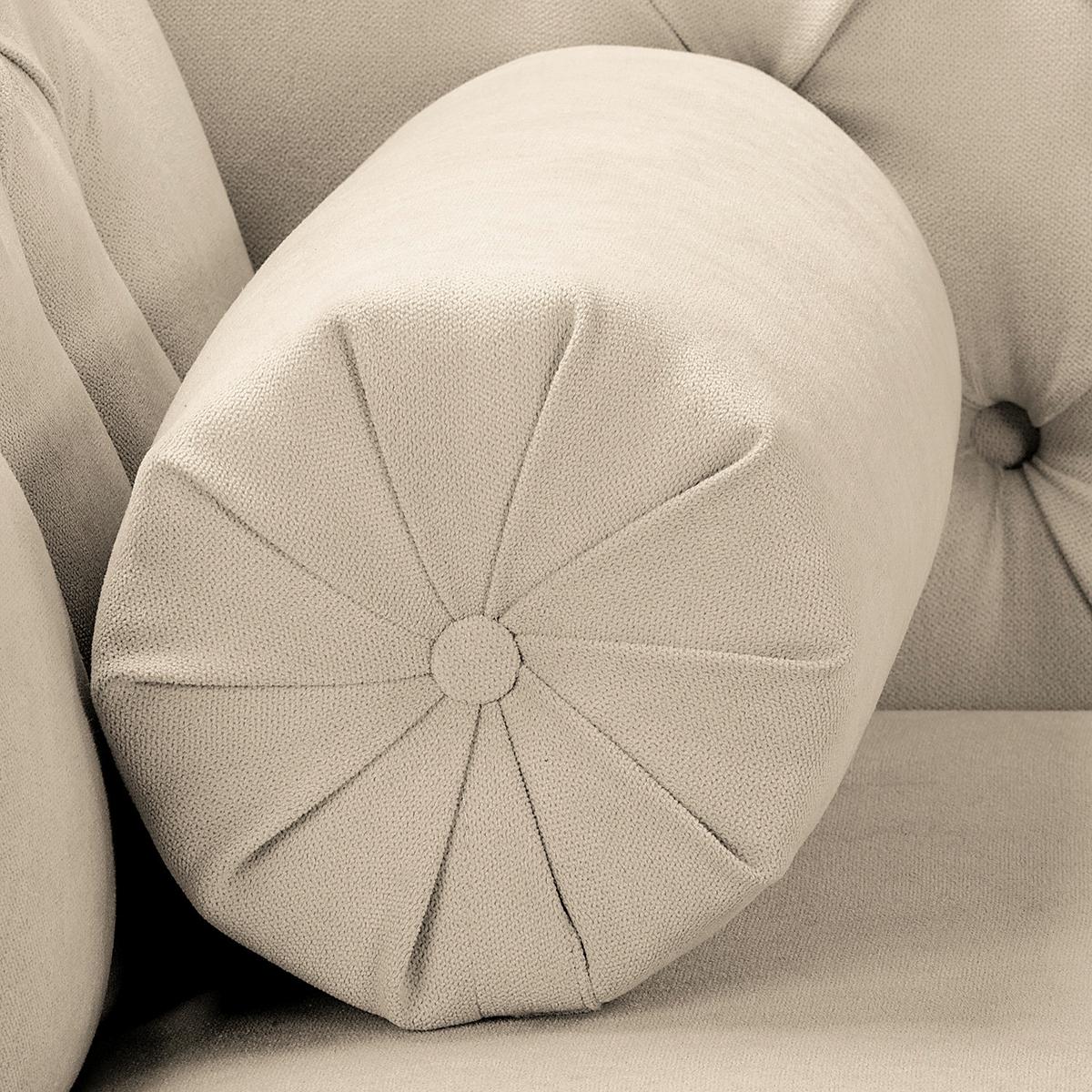 Récamiere Pako Creme B: 185cm - Creme/Braun, Design, Textil (185/93/75cm) - Livetastic