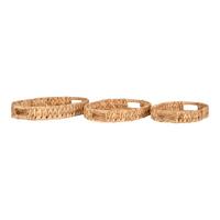 Serviertablett-Set Estoril Hellbraun 3-teilig - Hellbraun, Design, Holz