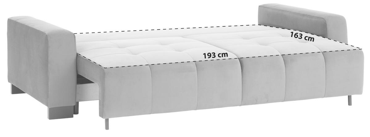 Pohovka BETA NEW LUX 3DL tmavě šedý/tmavě zelený samet - černá/tmavě šedá, Moderní, kov/dřevo (238/88/119cm)