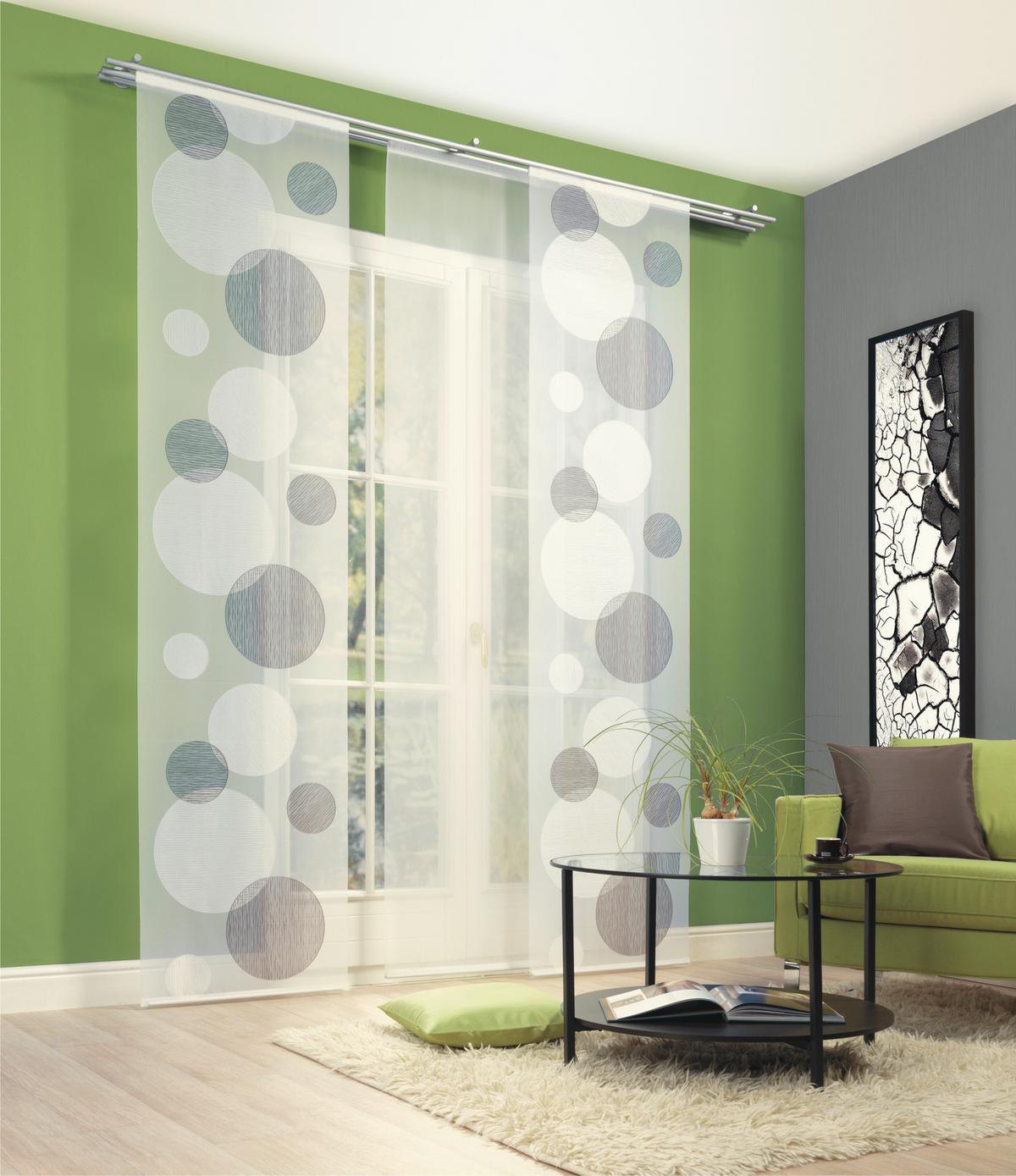 Flächenvorhang Yvette Gelb - Bernsteinfarben, KONVENTIONELL, Textil (60/245cm) - Schmidt W. Gmbh