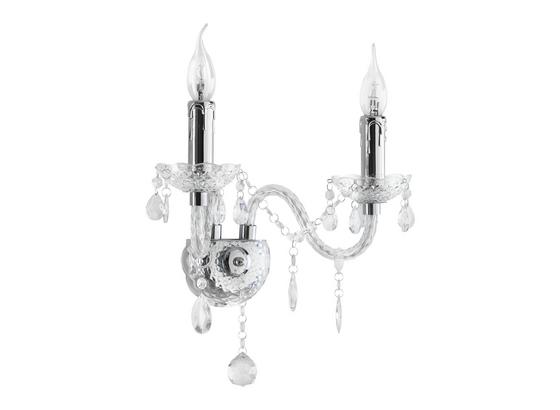 Nástenné Svietidlo Isabella - chrómová/číre, Romantický / Vidiecky, kov/plast (36/33cm) - Mömax modern living Nástenné Svietidlo Isabella - chrómová/číre, Romantický / Vidiecky, kov/plast (36/33cm) - Mömax modern living