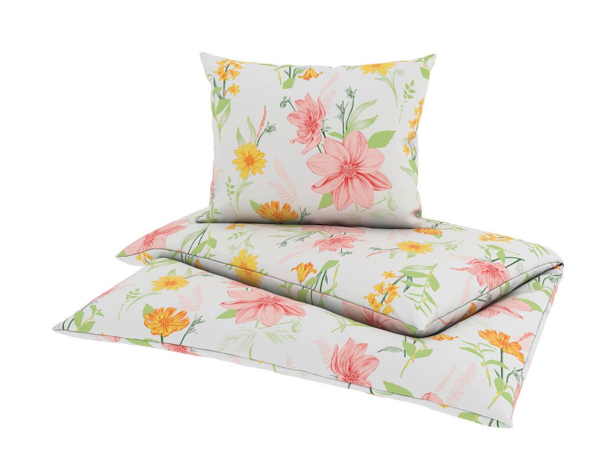 Bettwäsche Maila - Gelb/Rot, MODERN, Textil - Luca Bessoni