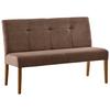 Sitzbank Damla Braun/Eichefarben B: 137 cm - Eichefarben/Braun, KONVENTIONELL, Holz/Textil (140/92/66cm) - Cantus