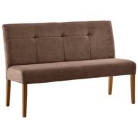 Sitzbank Damla Braun/eichefarben B: 137 Cm - Eichefarben/Braun, KONVENTIONELL, Holz/Textil (140/92/66cm) - Cantus