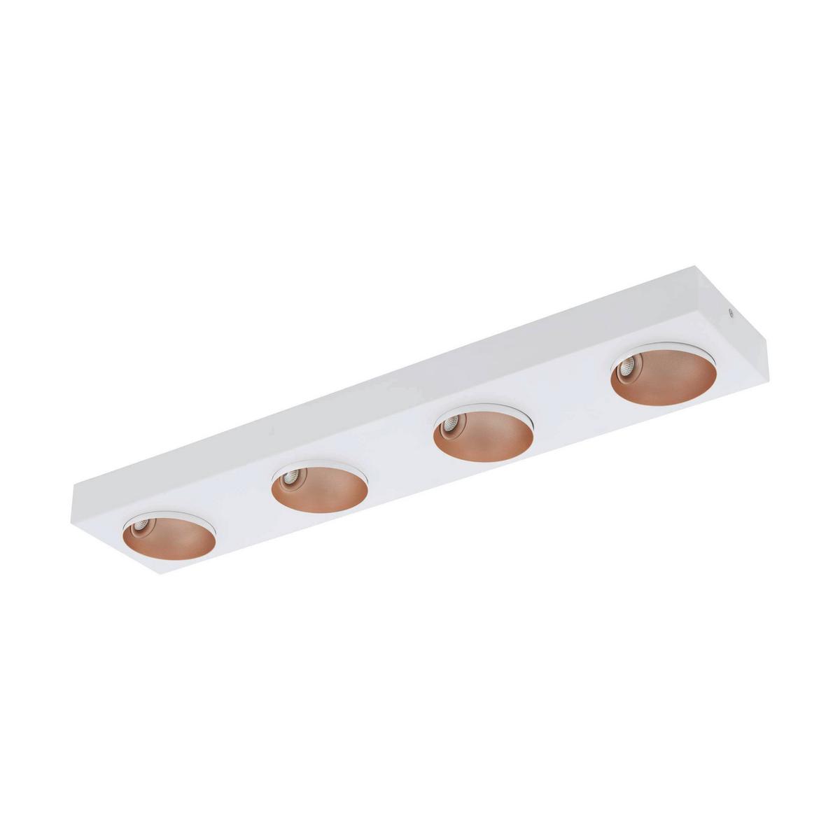 Led-deckenleuchte 39376_ronzano - Roségold/Weiß, KONVENTIONELL, Metall (75/15/5,5cm) - Eglo
