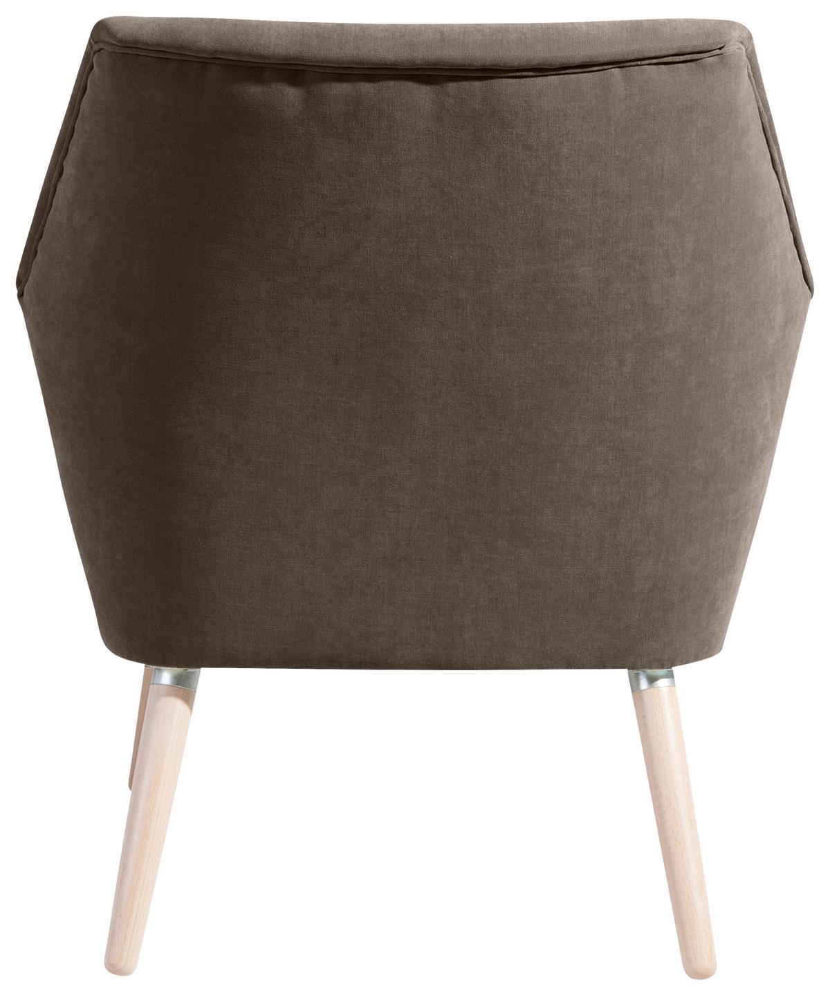 Polstersessel Mit Armlehnen Alegro Velours Sahara - Buchefarben/Sahara, Design, Textil (67/81/71cm) - Max Winzer