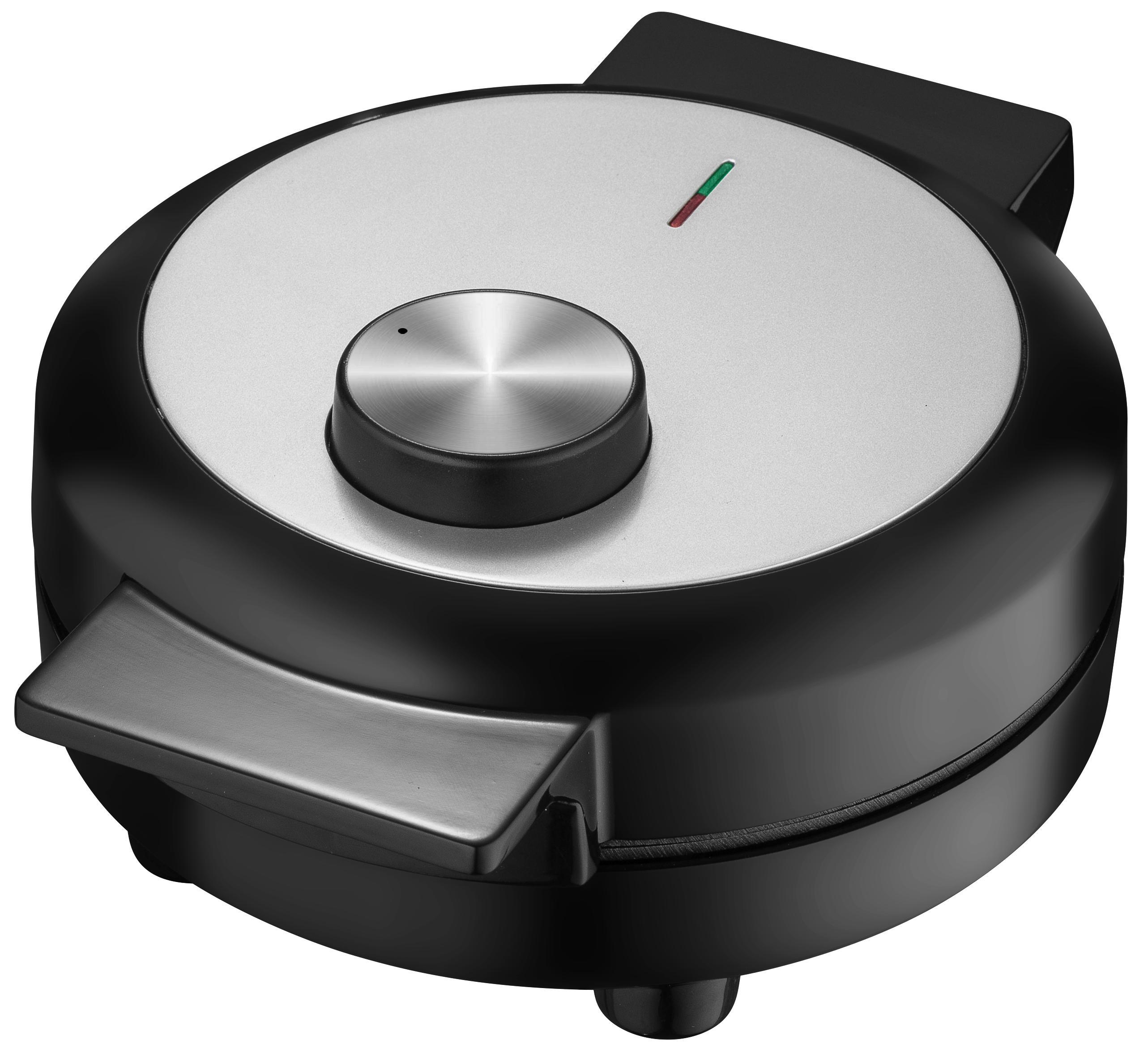 Waffeleisen Lucy - Edelstahlfarben/Schwarz, Basics, Kunststoff/Metall (24,6/19,5/10,5cm) - Bono