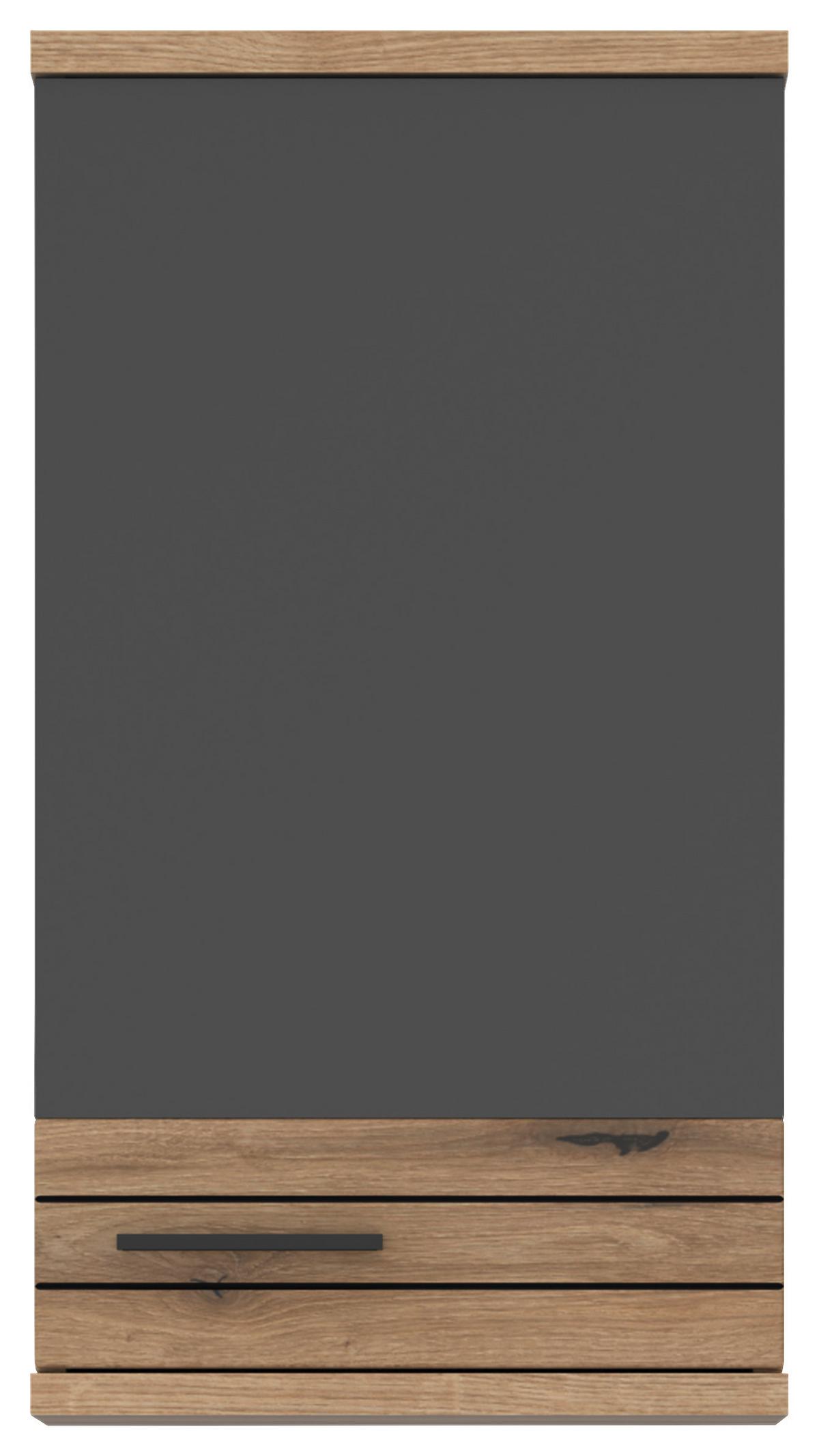 Hängeschrank Cotia Cotls 3 - Eichefarben/Anthrazit, MODERN, Holzwerkstoff (40/73/30cm) - James Wood