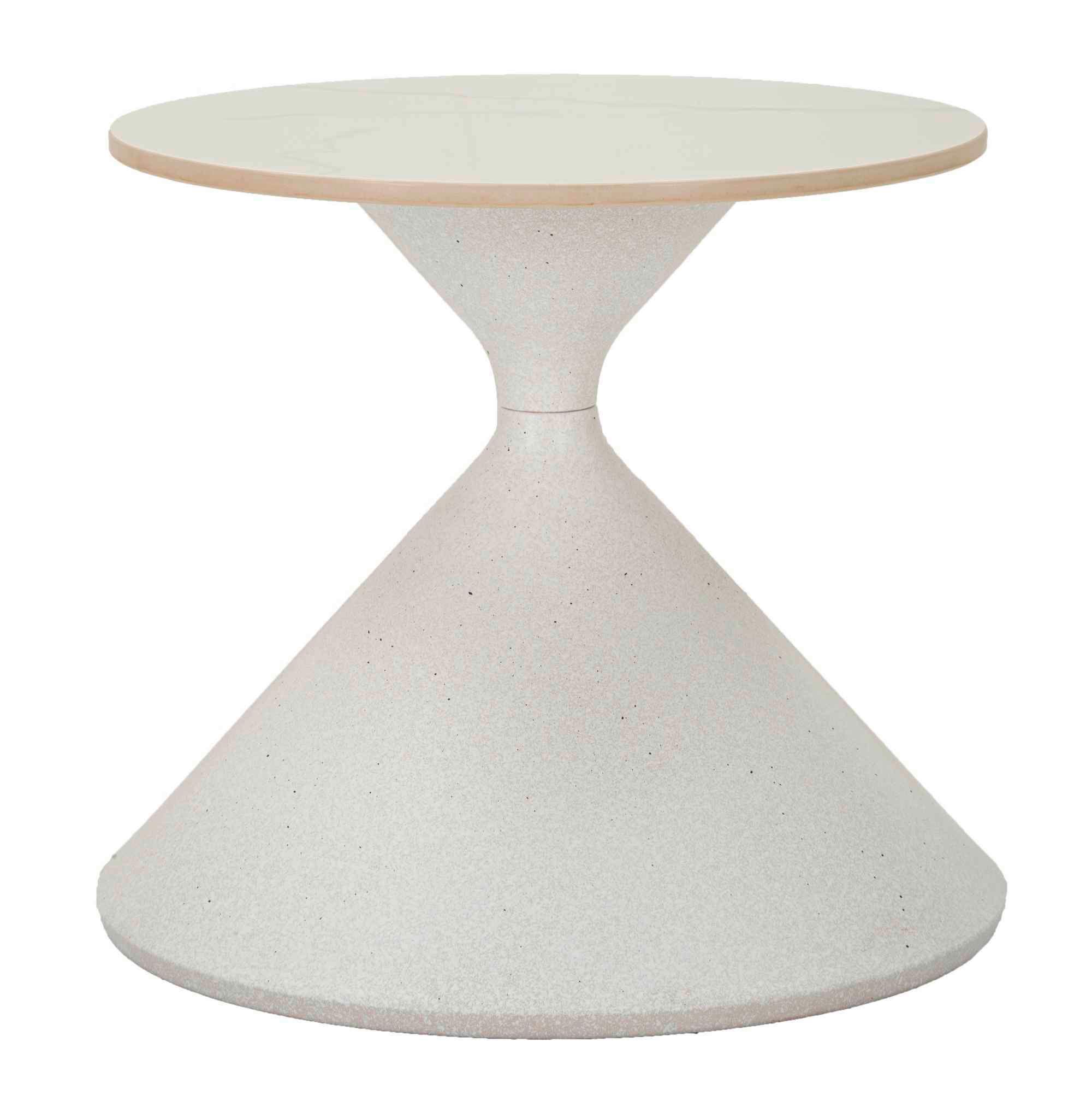 Couchtisch White Weiß B: 42 cm - Weiß, Basics, Keramik/Metall (42/40/42cm)