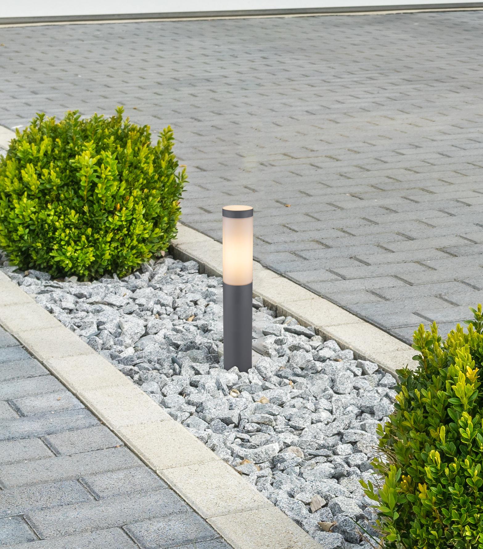 Venkovní Svítidlo Boston Antracitová Max. 60 Watt - opál/antracitová, Basics, kov/plast (12,7/45cm)