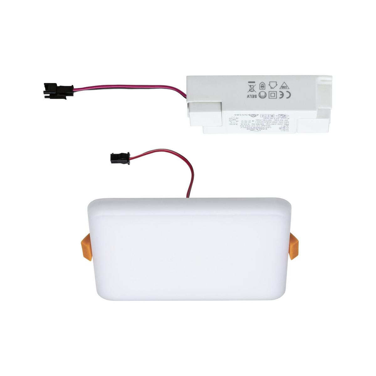 LED-Paneel L: 12,5 cm 92394 - Weiß, Basics, Kunststoff (12,5/12,5/1cm) - Paulmann