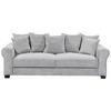 2-Sitzer-Sofa Mit Schlaffunktion Maureen B:247cm - Hellgrau/Schwarz, KONVENTIONELL, Textil (247/95/125cm) - MID.YOU