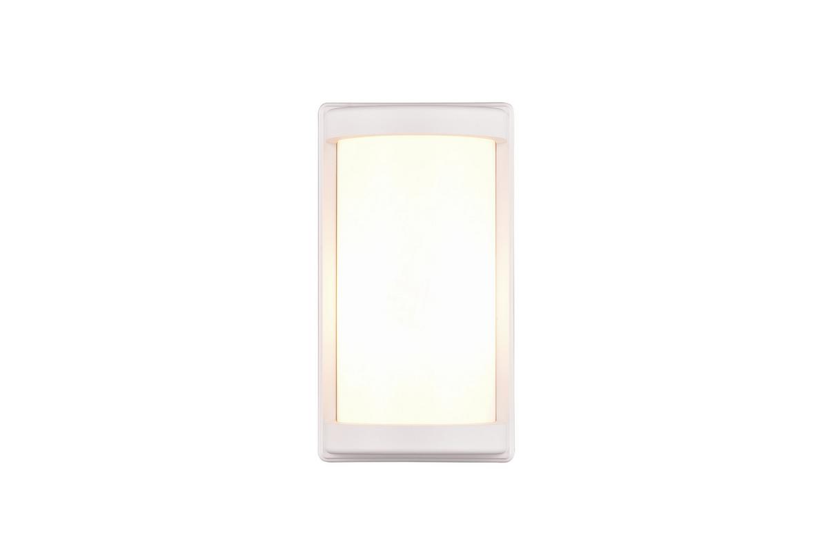 AUßENWANDLEUCHTE 10W, Weiß - Weiß, Design, Kunststoff/Metall (26,5/14,5/10cm)