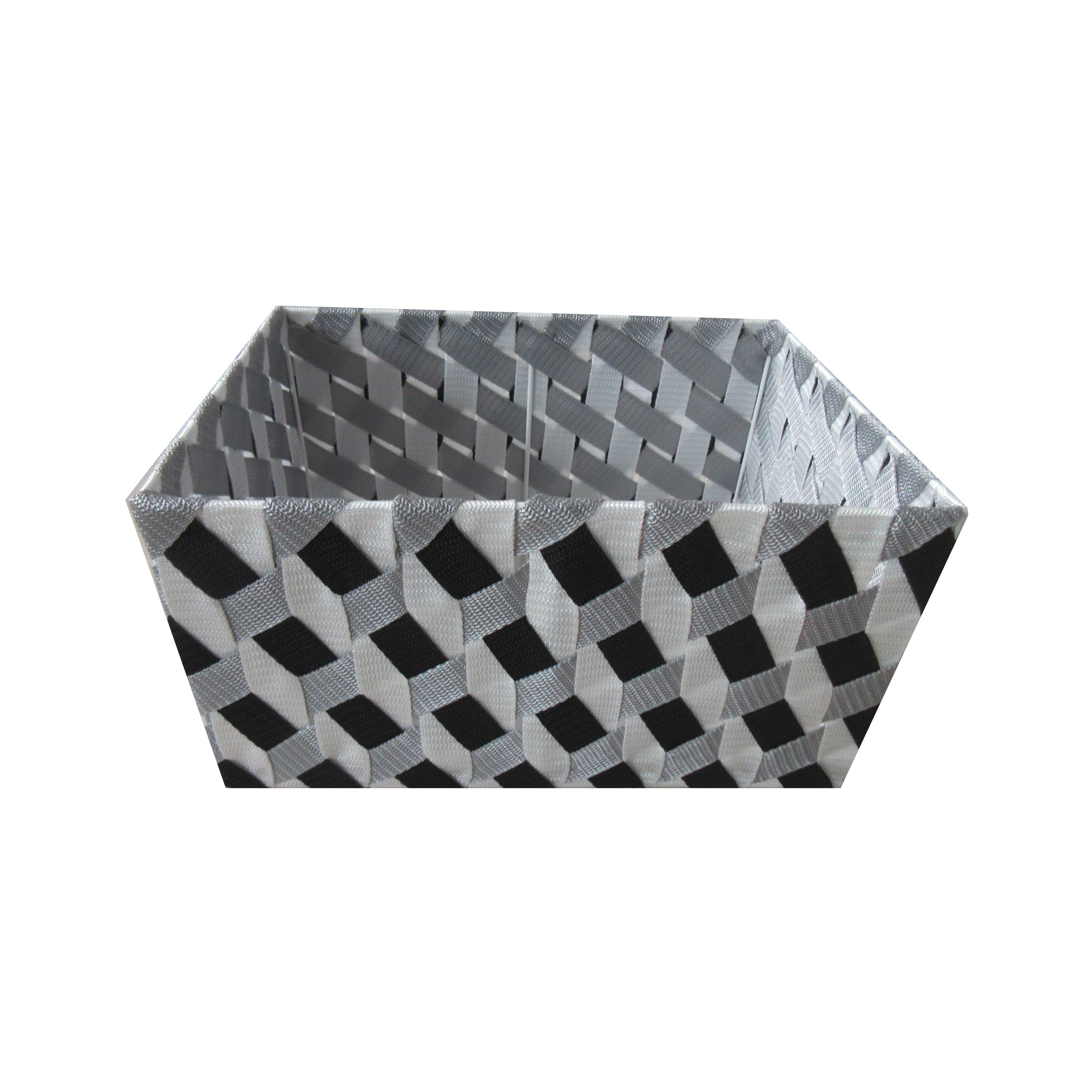 Korb Barbara - Schwarz/Weiß, Basics, Kunststoff/Metall (36/19/26cm) - Luca Bessoni