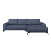 Ecksofa Mauro Blau, mit Schlaffunktion - Blau/Schwarz, Trend, Textil (290/175cm) - Luca Bessoni