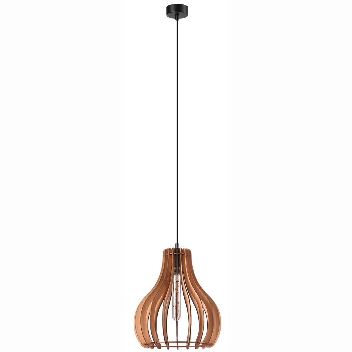 Hängeleuchte Tucci D: 29 cm - Eichefarben/Kernbuche, Natur, Holz (29/120cm)