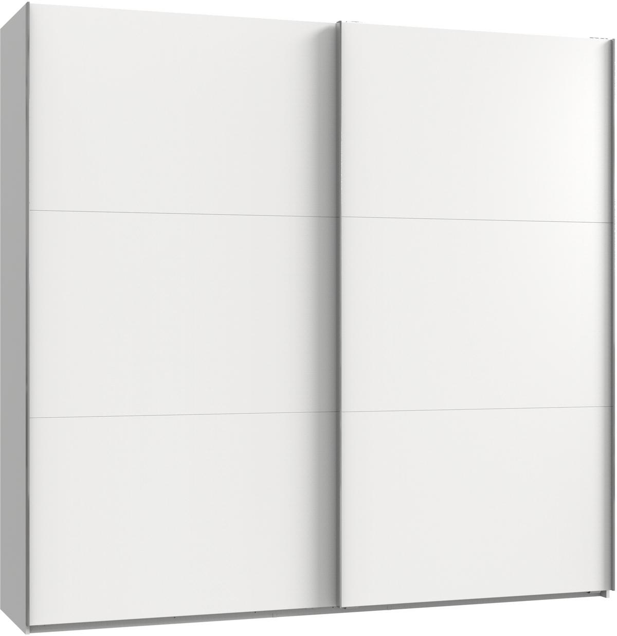 Schwebetürenschrank 250cm Level, Weiß - Weiß, MODERN, Holzwerkstoff (250/236/65cm) - MID.YOU