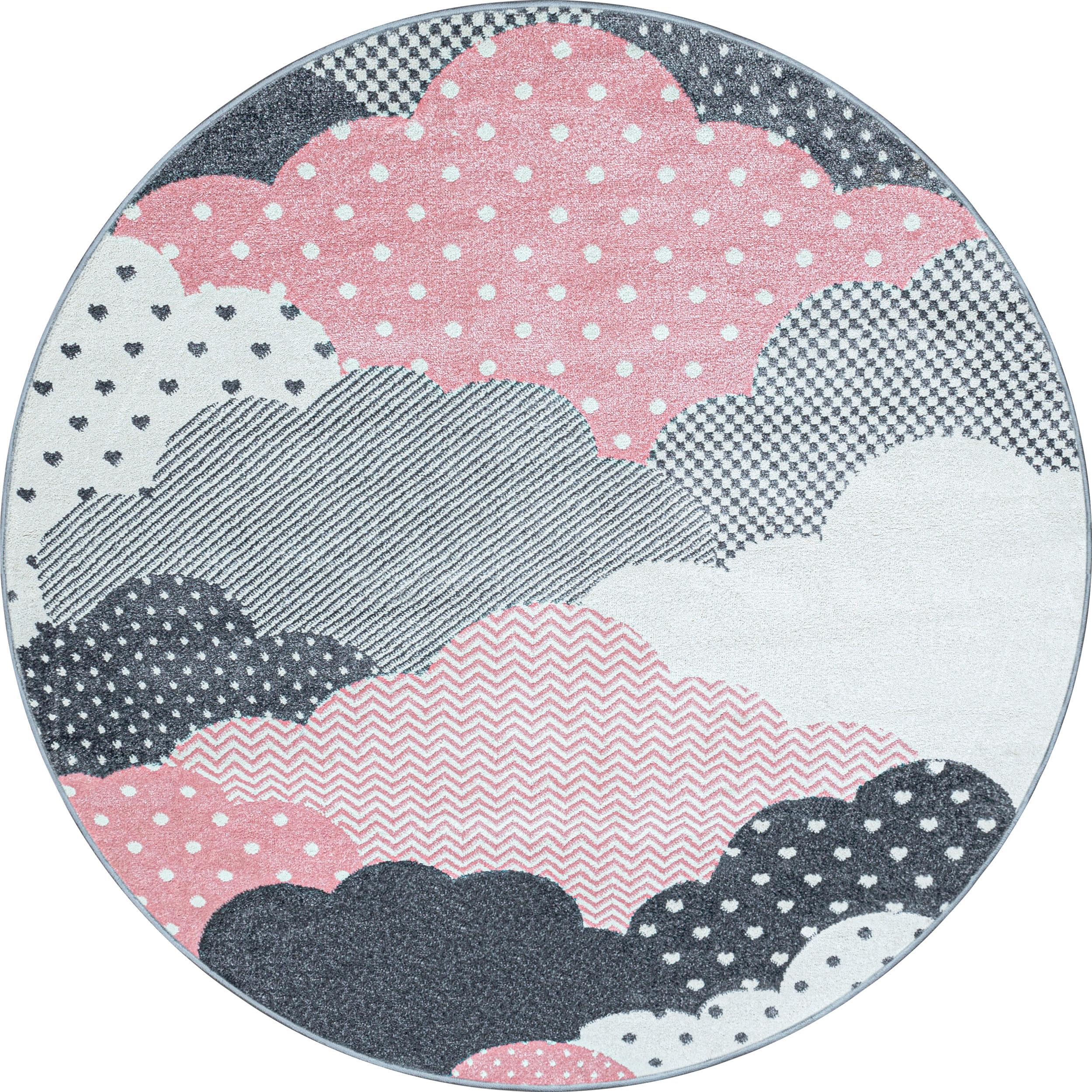 Dětský koberec OBLAKA 120cm - pink, Trend, textil (120cm) - Ben'n'jen