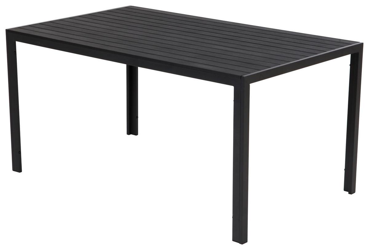 Gartentisch Milano Aluminiumguss L 150cm - Dunkelgrau/Schwarz, MODERN, Kunststoff/Metall (150/74/90cm) - Beldano