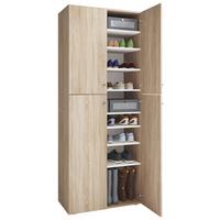 Skřín na boty LONA XXL š: 70cm dub sonoma - černá/barvy dubu, Konvenční, kompozitní dřevo/plast (70/182/37cm) - MID.YOU