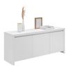 Nízka komoda LARIOS biela - čierna/biela, Modern, kompozitné drevo/plast (143/61/40cm) - Mömax