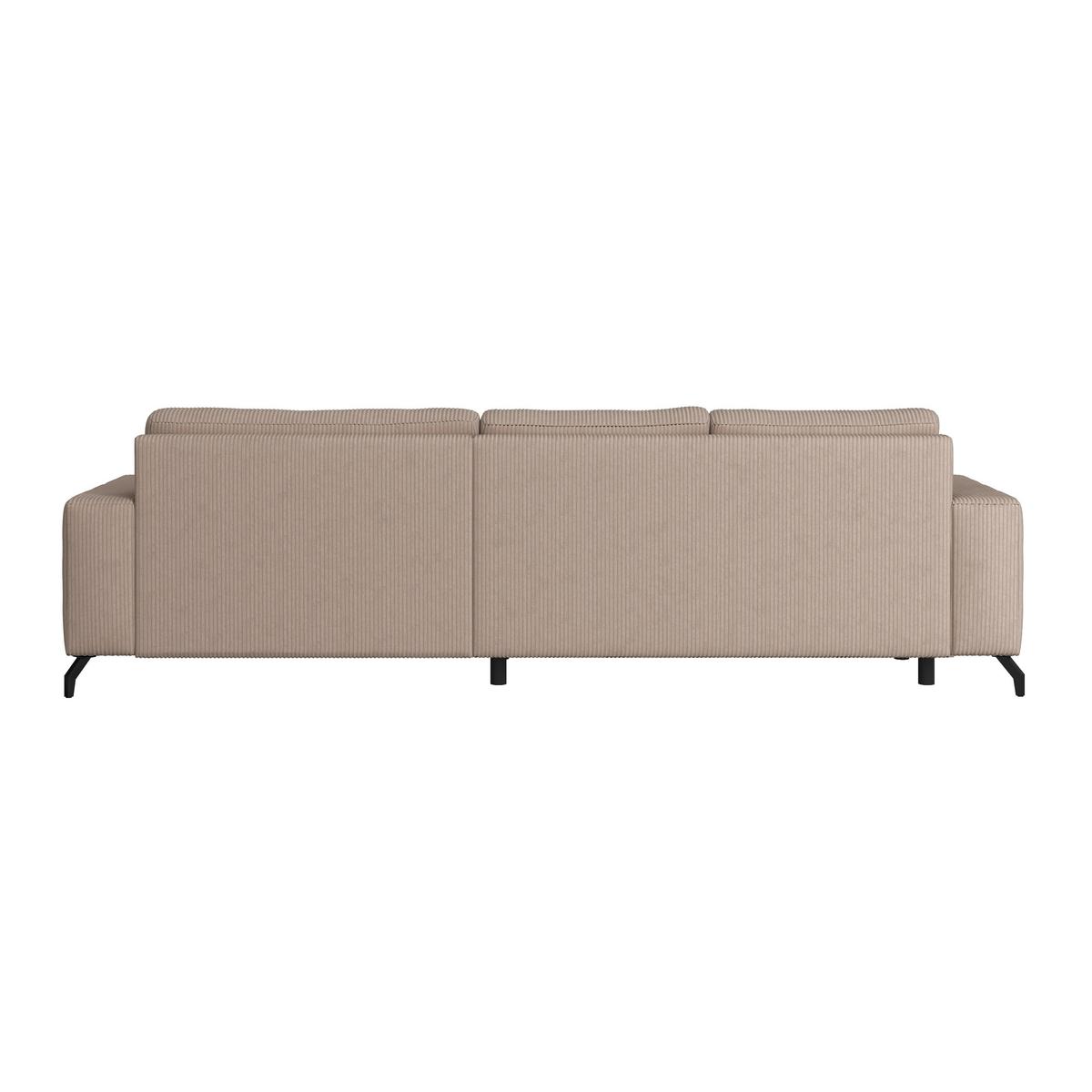 Ecksofa mit Bettkasten Cloud Cappuccino Cord 290x178 cm - Cappuccino, Trend, Textil (290/178cm)