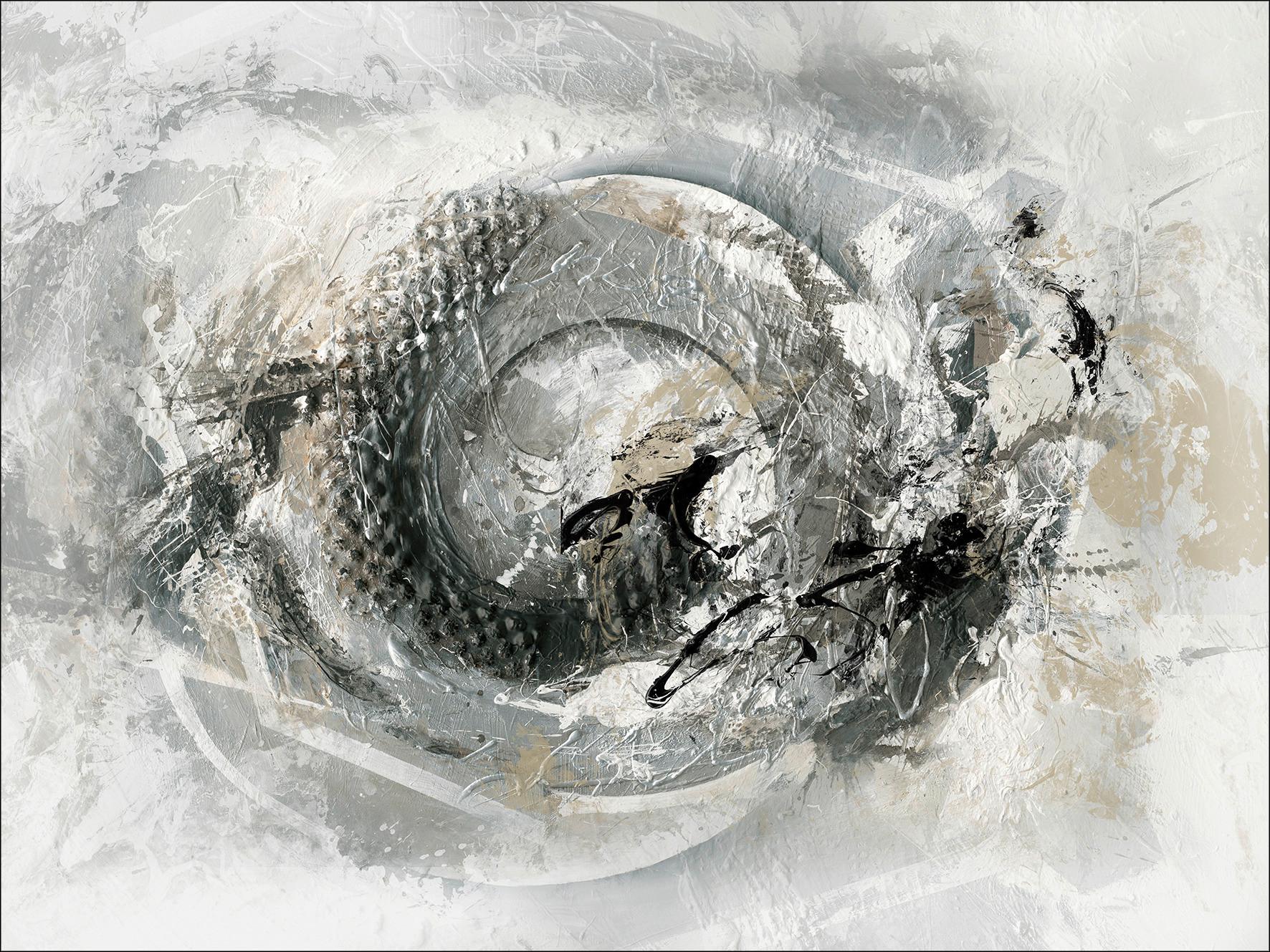 Leinwandbild Abstrakt Grau 84x116 Cm