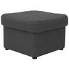 Polsterhocker Papenberg Grau Webstoff H: 40 Cm - Schwarz/Grau, KONVENTIONELL, Textil (60/40/60cm) - MID.YOU
