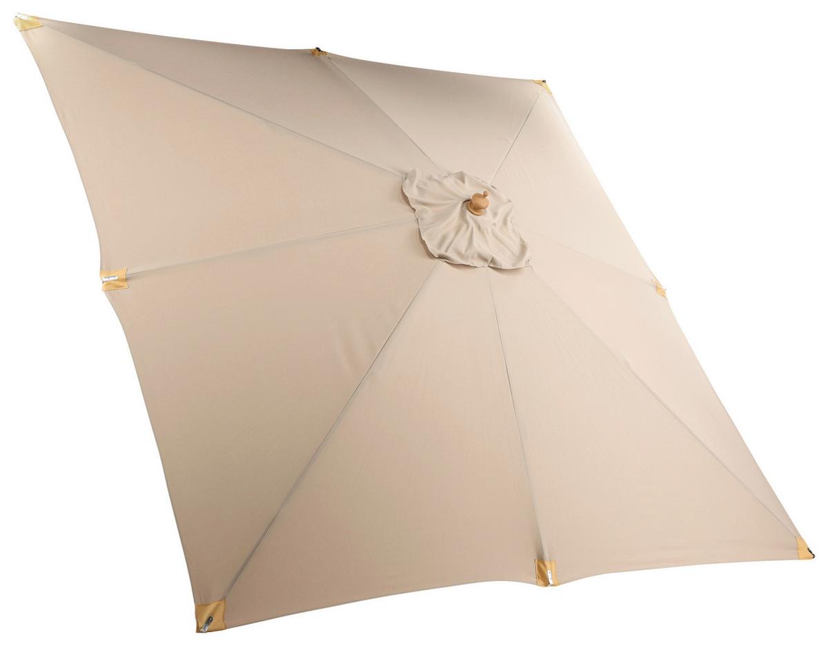 Sonnenschirm Naxos - Hellbraun, KONVENTIONELL (300/262/300cm) - Gardenson