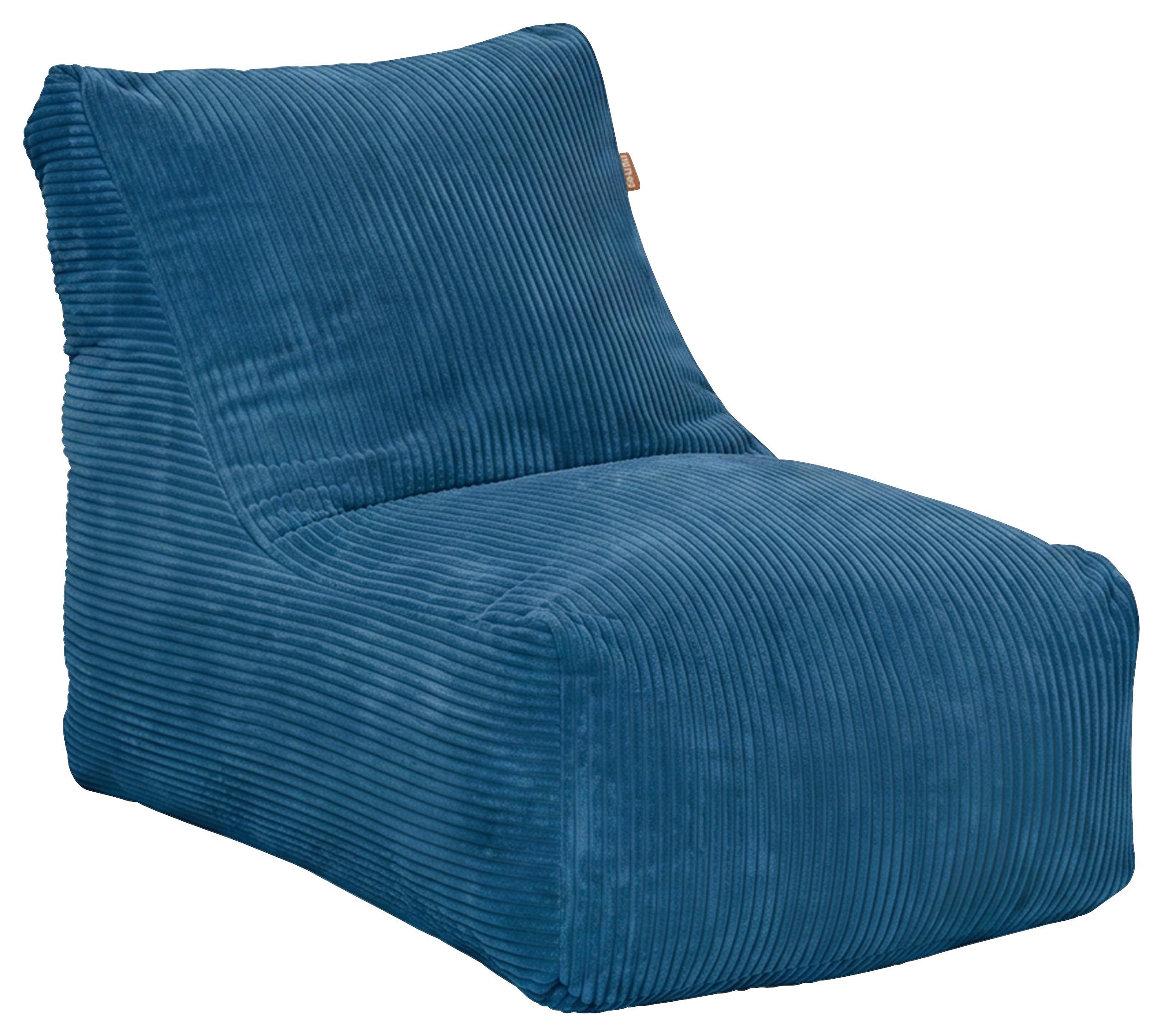 Sitzsack Luno Cord dunkelblau,Indoor,B: 70cm - Dunkelblau, Basics, Textil (70/70/100cm)
