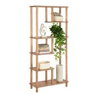 Regál MATS, prírodná farba - prírodná farba, Modern, drevo/kompozitné drevo (70/142/30cm) - Premium Living