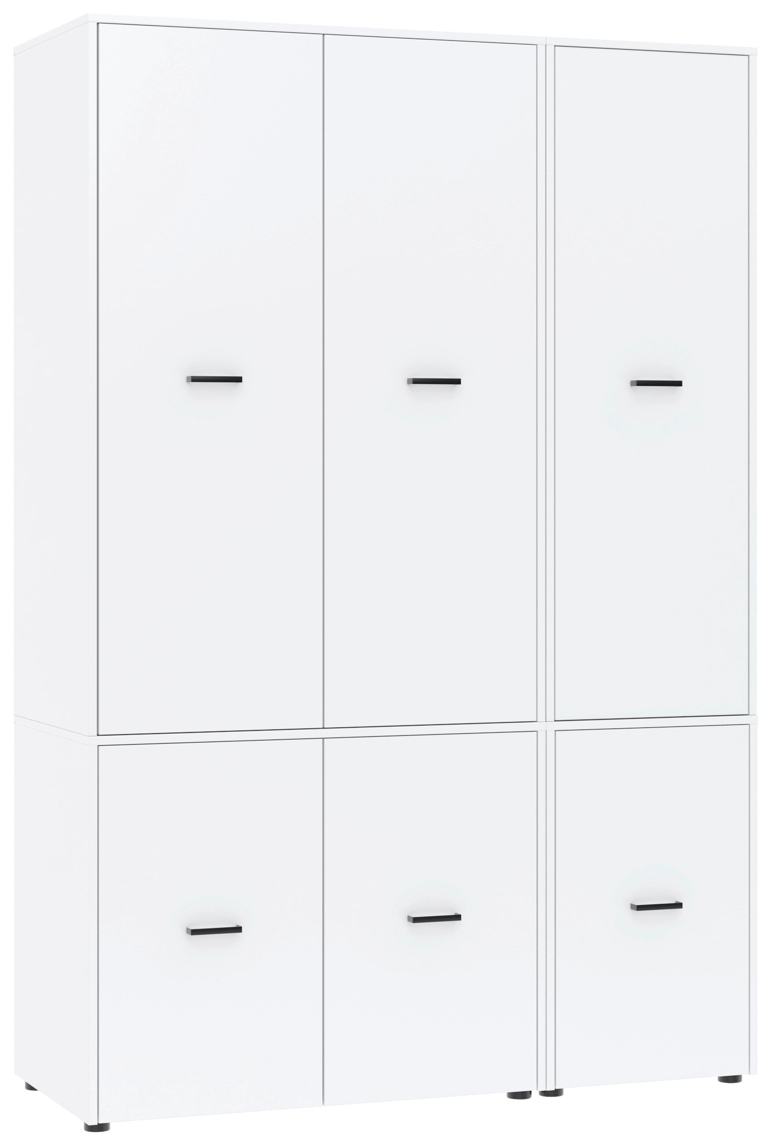Kleiderschrank Kivo Weiß, B: 135 cm - Weiß, Basics, Holzwerkstoff (135/199,6/52,1cm)