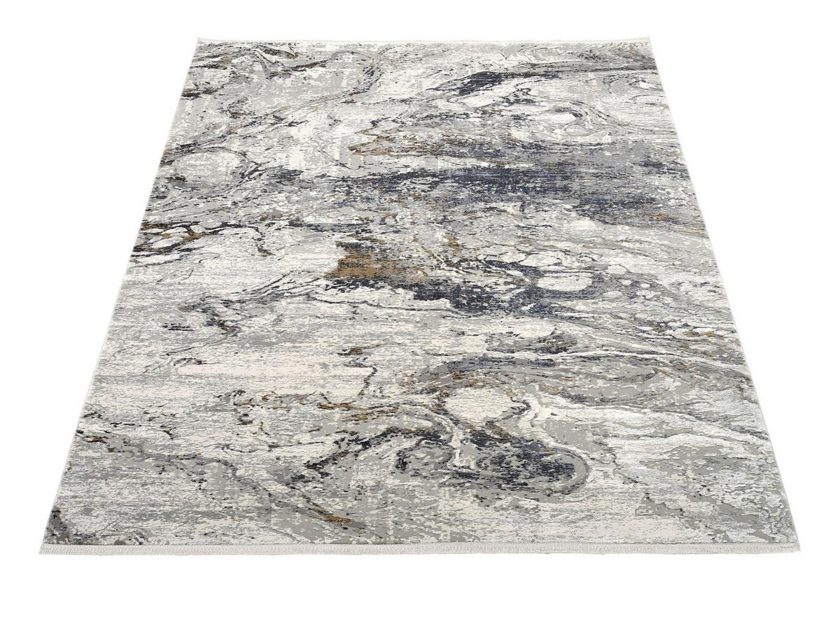 Webteppich Lille Grau/Goldfarben 80x150 cm - Goldfarben/Grau, Design, Textil (80/150cm) - Dieter Knoll