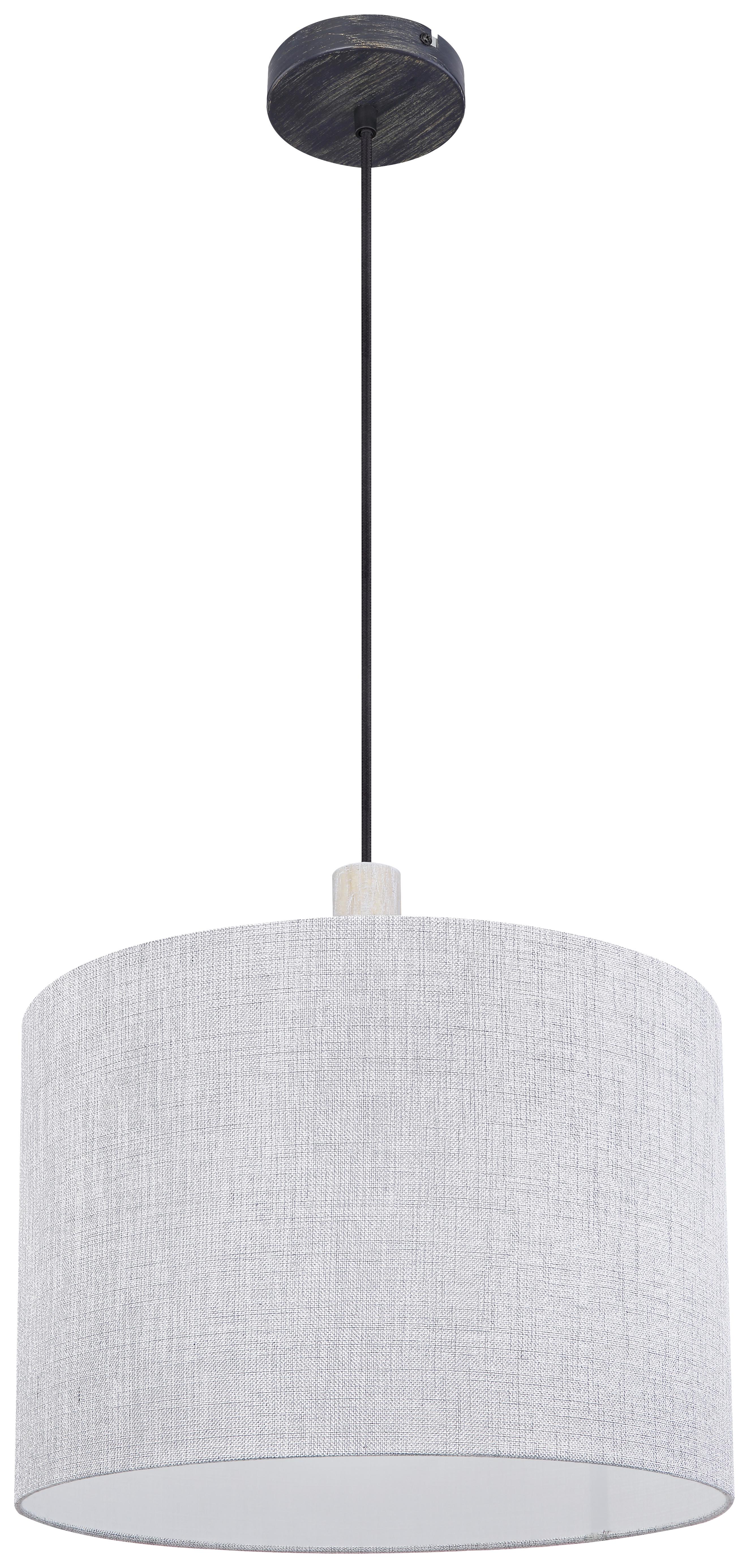 Hängeleuchte Roger H: 120 cm 1-Flammig mit Textil-Schirm