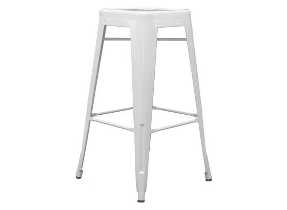 Barová Stolička Paul Biela - biela, Design, kov (44/44/76cm) Barová Stolička Paul Biela - biela, Design, kov (44/44/76cm)