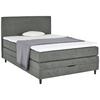 Boxspringbett Mit Topper & Bettkasten 140x200 Kleopatra - Dunkelgrau, KONVENTIONELL, Holz/Holzwerkstoff (140/200cm) - Ondega