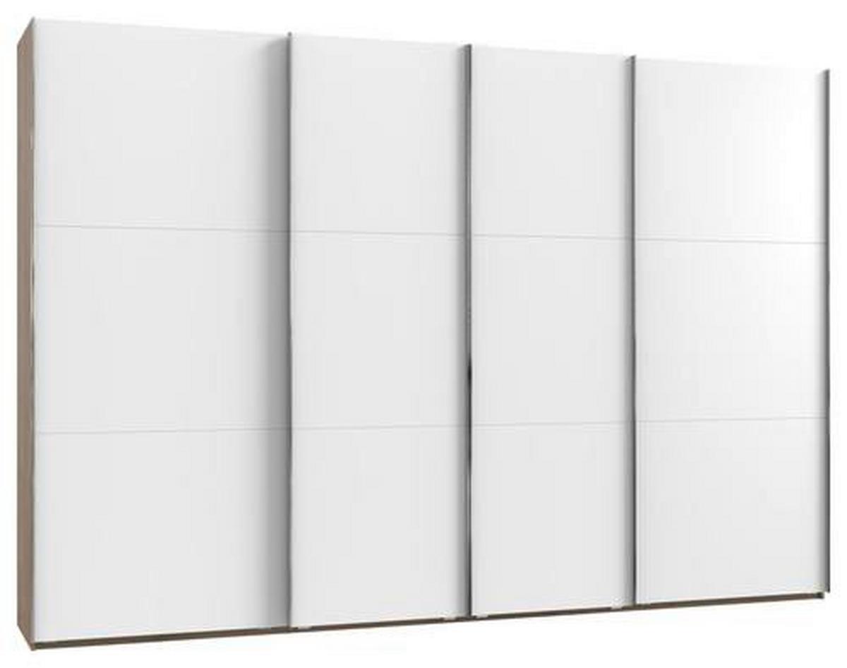 Schwebetürenschrank 350cm Level 36a, Weiß/eiche - Eichefarben/Weiß, Basics, Holzwerkstoff (350/216/65cm) - MID.YOU