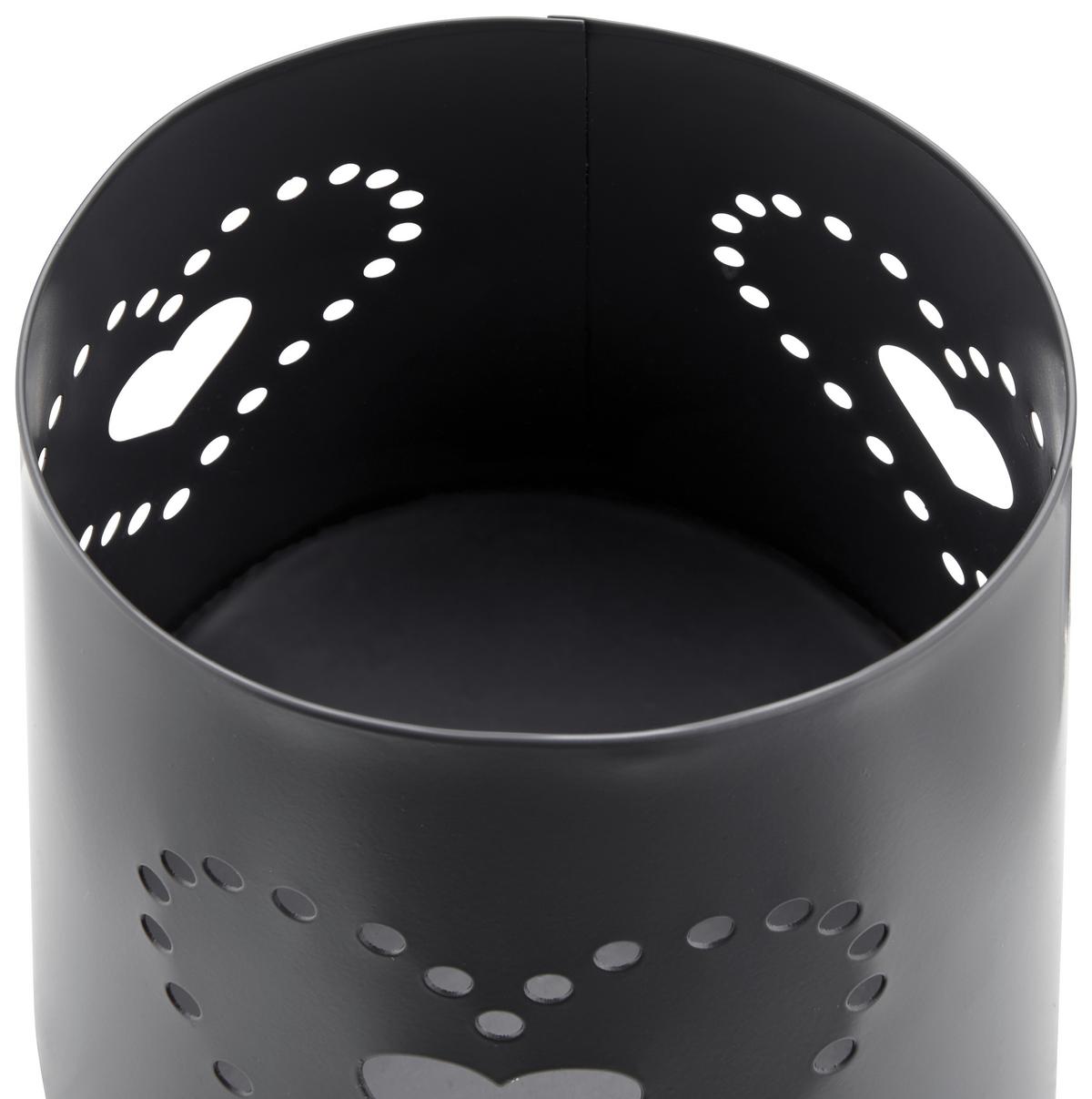 Laterne D/h: Ca. 10/11,5cm, Samira - Schwarz, MODERN, Metall (10/11,5cm) - Luca Bessoni