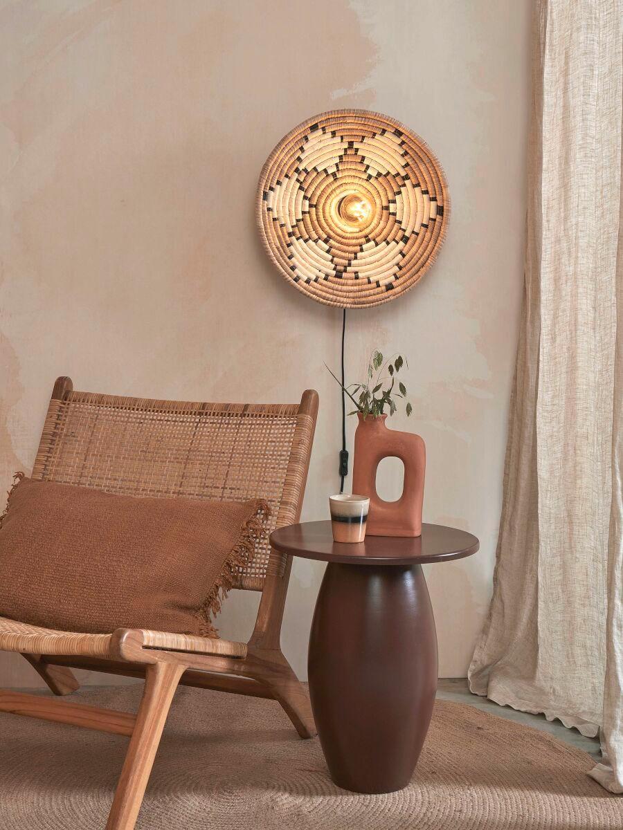 Wandleuchte Andros - Naturfarben/Weiß, Basics, Naturmaterialien (45/6cm) - Good & Mojo